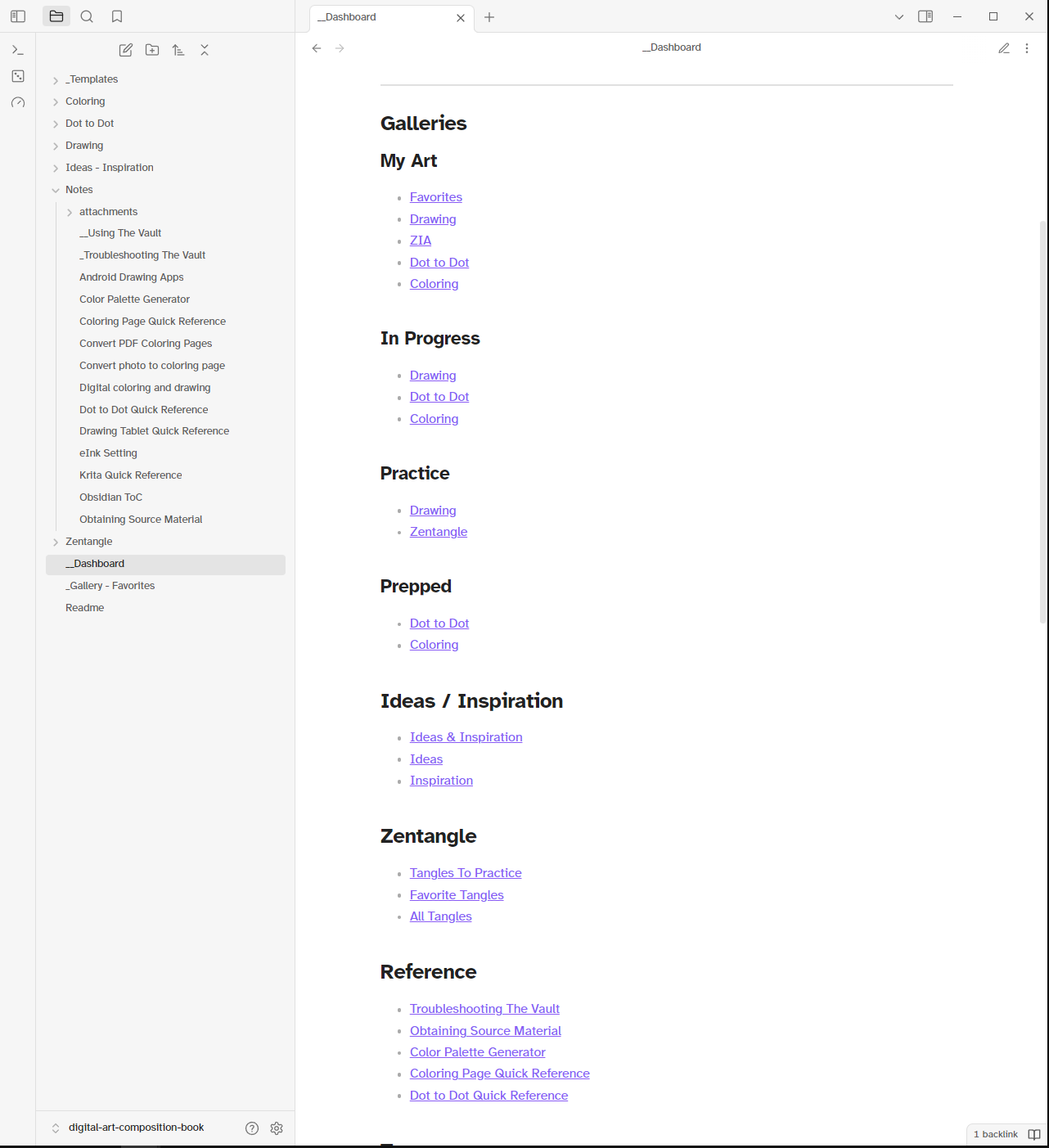 A screenshot of the main dashboard