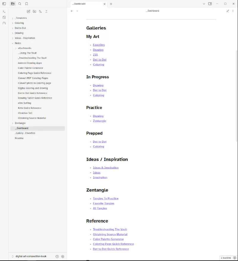 A screenshot of the main dashboard