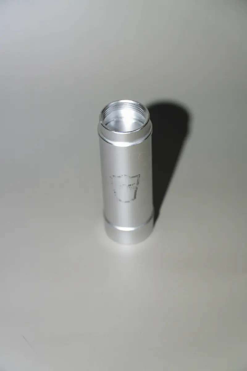 The Parker travel shave brush collapsed for travel