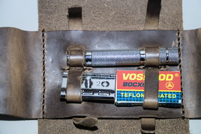 A close up of the travel case